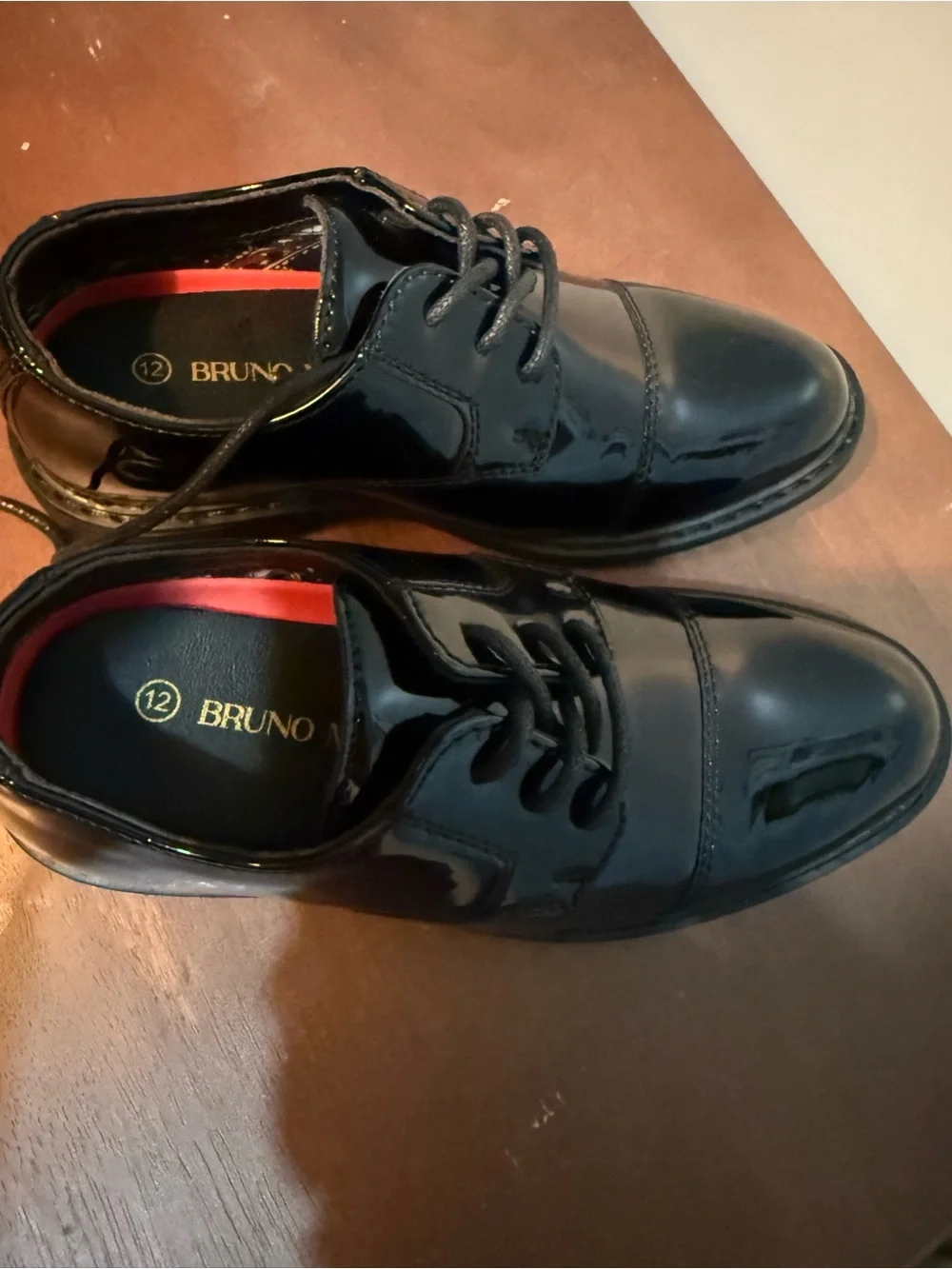 Men's Black Patent Lace-Up Dress Shoes